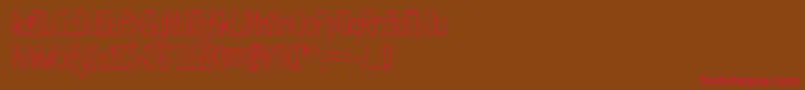 NebulaRegular Font – Red Fonts on Brown Background