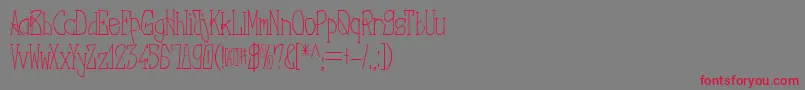 フォントNebulaRegular – 赤い文字の灰色の背景