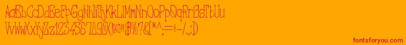 NebulaRegular Font – Red Fonts on Orange Background
