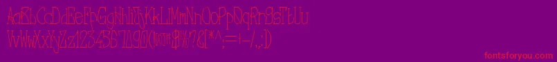 NebulaRegular Font – Red Fonts on Purple Background
