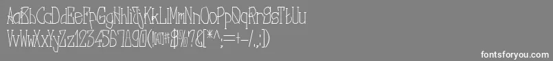 NebulaRegular-Schriftart – Weiße Schriften auf grauem Hintergrund