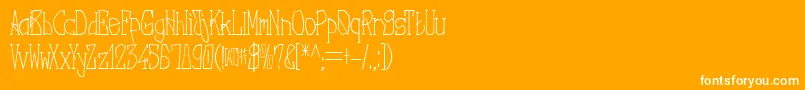 NebulaRegular-Schriftart – Weiße Schriften auf orangefarbenem Hintergrund