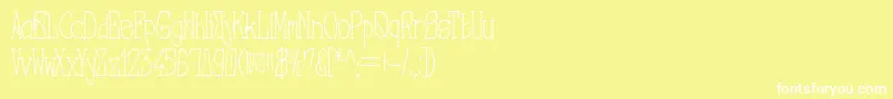 NebulaRegular Font – White Fonts on Yellow Background