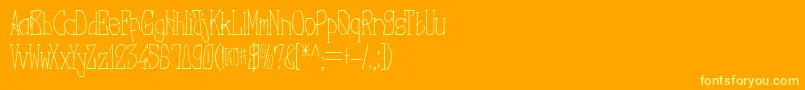 NebulaRegular Font – Yellow Fonts on Orange Background