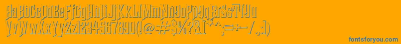 HauntedMouseShadow Font – Blue Fonts on Orange Background