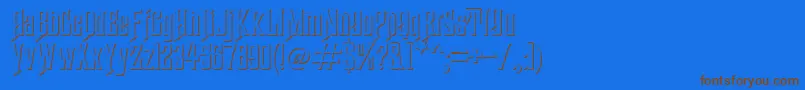 HauntedMouseShadow Font – Brown Fonts on Blue Background