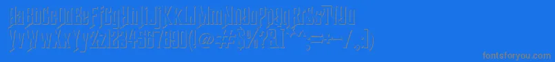 HauntedMouseShadow Font – Gray Fonts on Blue Background