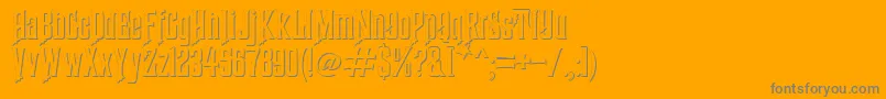 HauntedMouseShadow Font – Gray Fonts on Orange Background