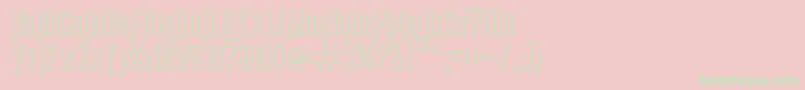 HauntedMouseShadow Font – Green Fonts on Pink Background