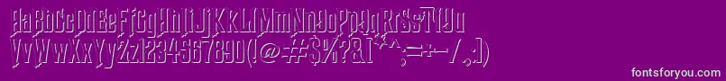 HauntedMouseShadow Font – Green Fonts on Purple Background