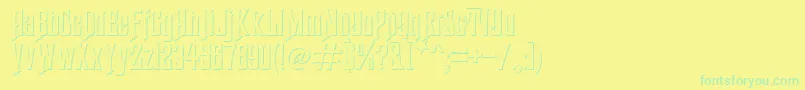HauntedMouseShadow Font – Green Fonts on Yellow Background