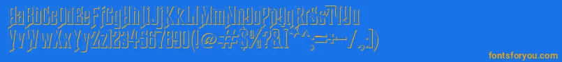 HauntedMouseShadow Font – Orange Fonts on Blue Background