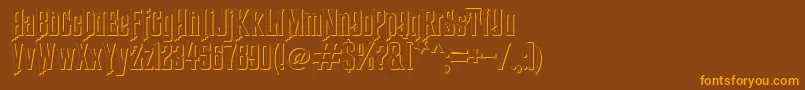HauntedMouseShadow Font – Orange Fonts on Brown Background