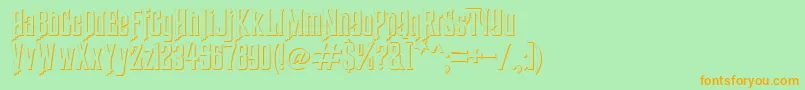 HauntedMouseShadow Font – Orange Fonts on Green Background