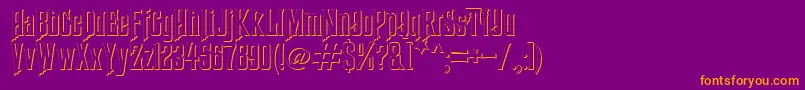 Weitere Informationen zur HauntedMouseShadow-Schriftart HauntedMouseShadow-Schriftart – Orangefarbene Schriften auf violettem Hintergrund