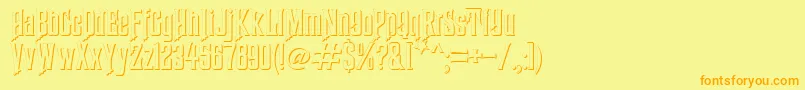 HauntedMouseShadow Font – Orange Fonts on Yellow Background