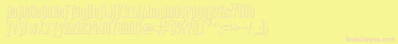 HauntedMouseShadow Font – Pink Fonts on Yellow Background