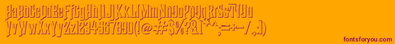 HauntedMouseShadow Font – Purple Fonts on Orange Background