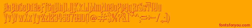 HauntedMouseShadow Font – Red Fonts on Orange Background