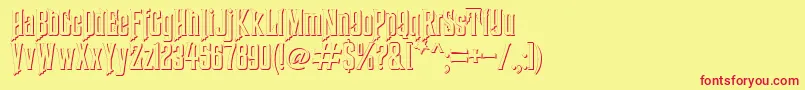 HauntedMouseShadow Font – Red Fonts on Yellow Background