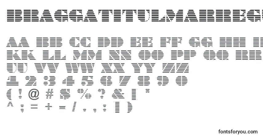Schriftart BraggatitulmarRegular – Alphabet, Zahlen, spezielle Symbole