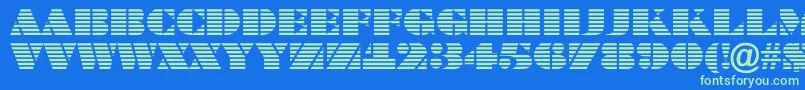 BraggatitulmarRegular Font – Green Fonts on Blue Background