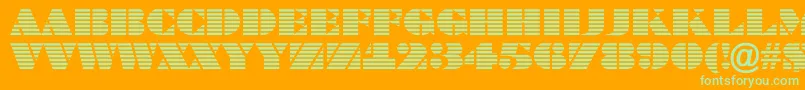 BraggatitulmarRegular Font – Green Fonts on Orange Background