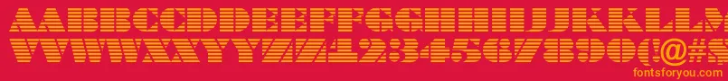 BraggatitulmarRegular Font – Orange Fonts on Red Background