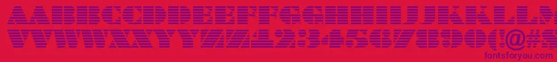 BraggatitulmarRegular Font – Purple Fonts on Red Background