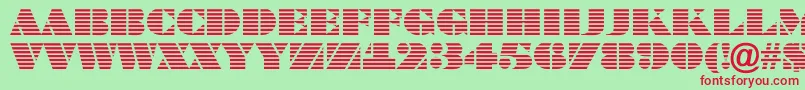 BraggatitulmarRegular-Schriftart – Rote Schriften auf grünem Hintergrund