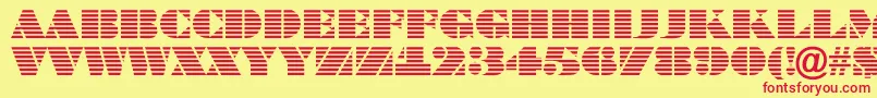 BraggatitulmarRegular Font – Red Fonts on Yellow Background