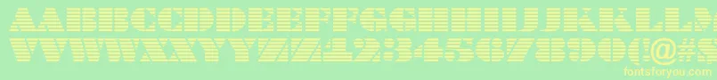 BraggatitulmarRegular Font – Yellow Fonts on Green Background