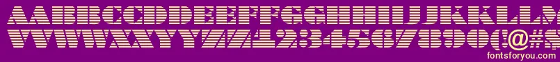 Czcionka BraggatitulmarRegular – żółte czcionki na fioletowym tle