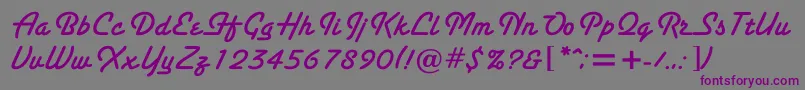 Sanctus Font – Purple Fonts on Gray Background