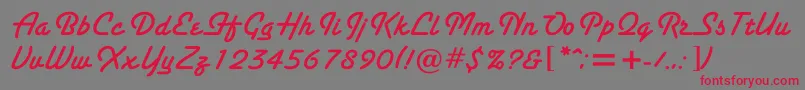 Sanctus Font – Red Fonts on Gray Background