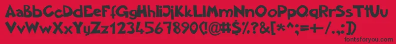 Aklatan Font – Black Fonts on Red Background
