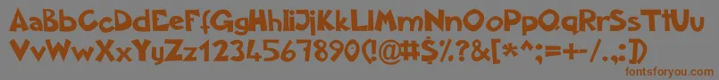 Aklatan Font – Brown Fonts on Gray Background
