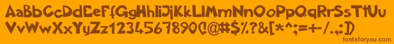 Aklatan Font – Brown Fonts on Orange Background