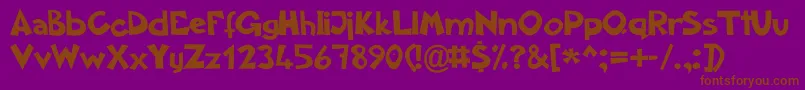 Aklatan Font – Brown Fonts on Purple Background