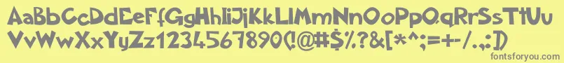Weitere Informationen zur Aklatan-Schriftart Aklatan-Schriftart – Graue Schriften auf gelbem Hintergrund