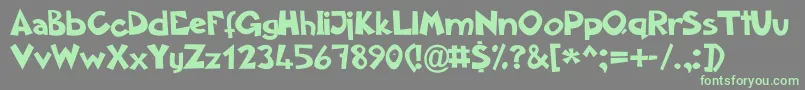 Aklatan Font – Green Fonts on Gray Background