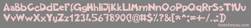 Aklatan Font – Pink Fonts on Gray Background