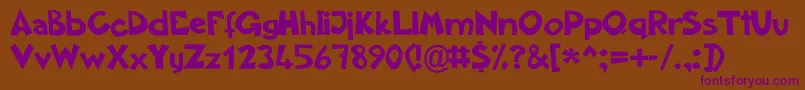 Aklatan Font – Purple Fonts on Brown Background