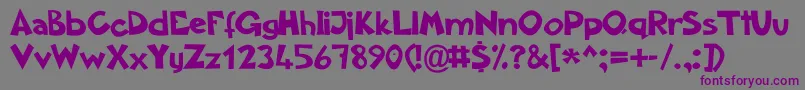 Aklatan Font – Purple Fonts on Gray Background