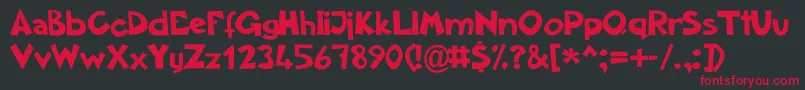 Aklatan Font – Red Fonts on Black Background