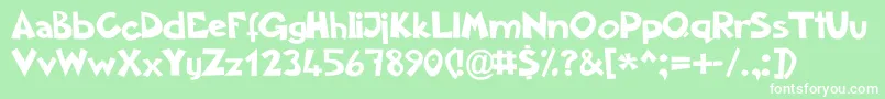 Aklatan Font – White Fonts on Green Background