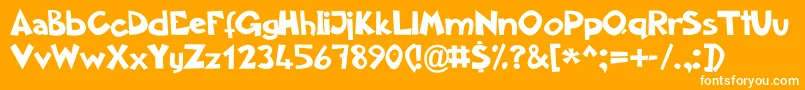Aklatan Font – White Fonts on Orange Background
