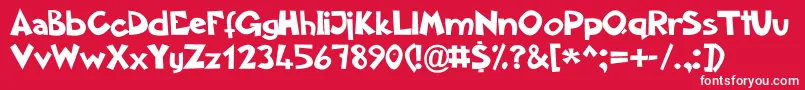 Aklatan Font – White Fonts on Red Background