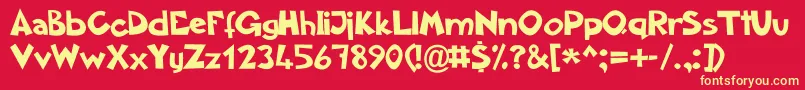 Aklatan Font – Yellow Fonts on Red Background