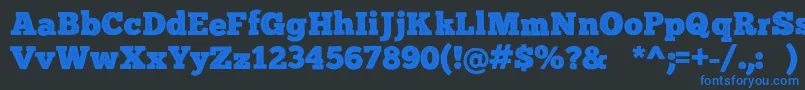 ChunkFivePrint Font – Blue Fonts on Black Background